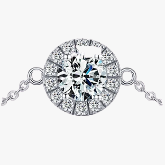 Elegant Clear CZ Charm Bracelet