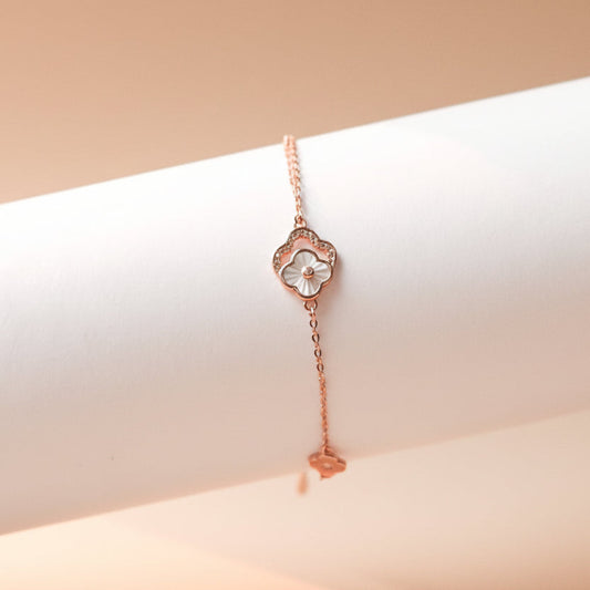 ELVORIA 18K Rose Gold Plated Bracelet