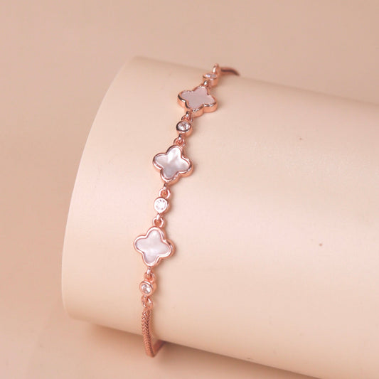 ELVORIA 18K Rose Gold Plated Bracelet