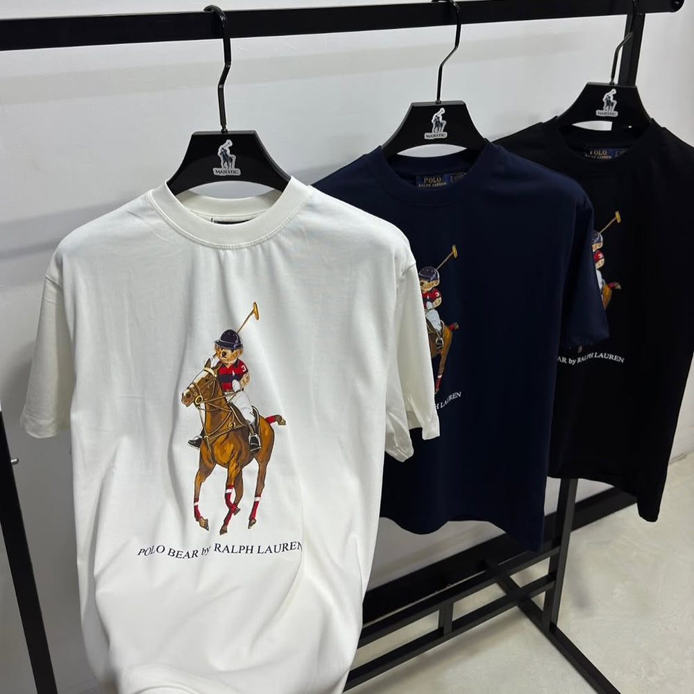 Horse Letters Print Short Sleeve T-Shirt