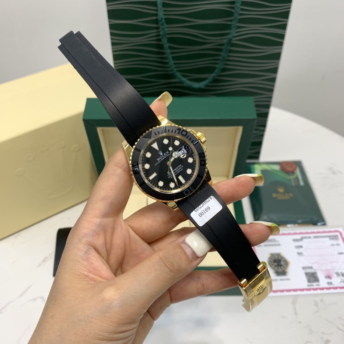 Regency Marine Master 42 mm Rubber Black Ceramic Bezel Black Dial 226658 5436