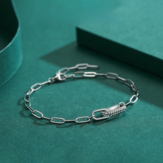 Elegant Geometric Lock Bracelet