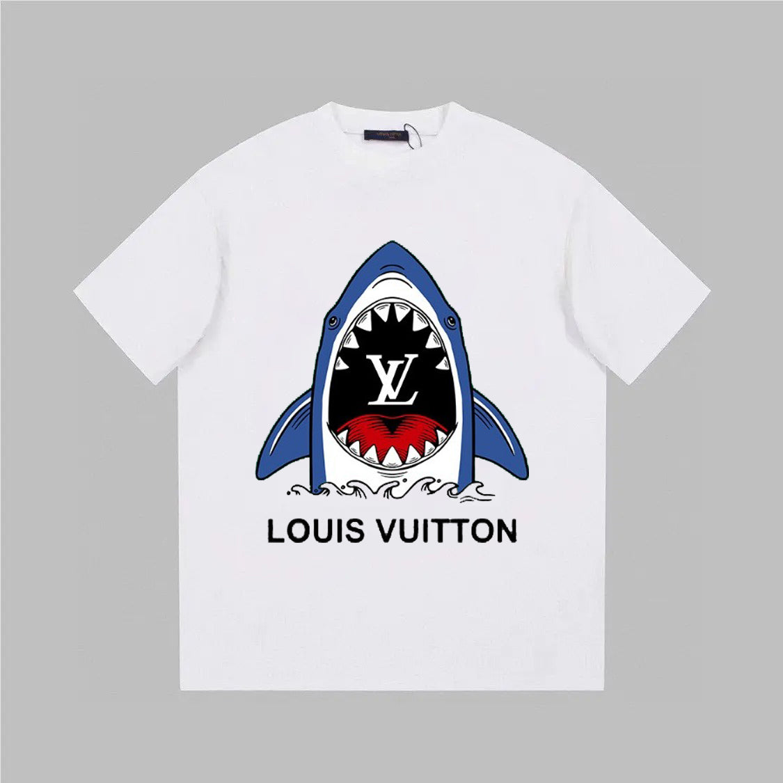 Shark Letter Print Short Sleeve T-Shirt