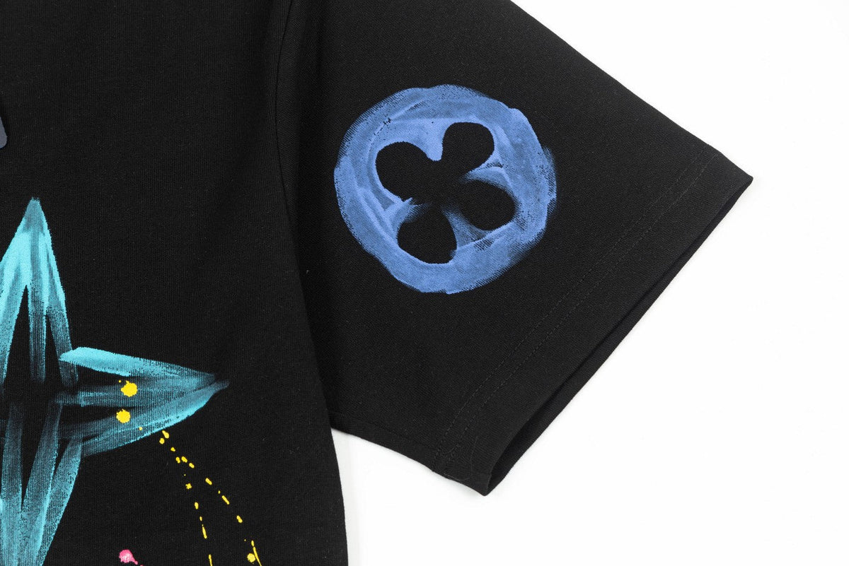 Colorful handmade graffiti t-shirt