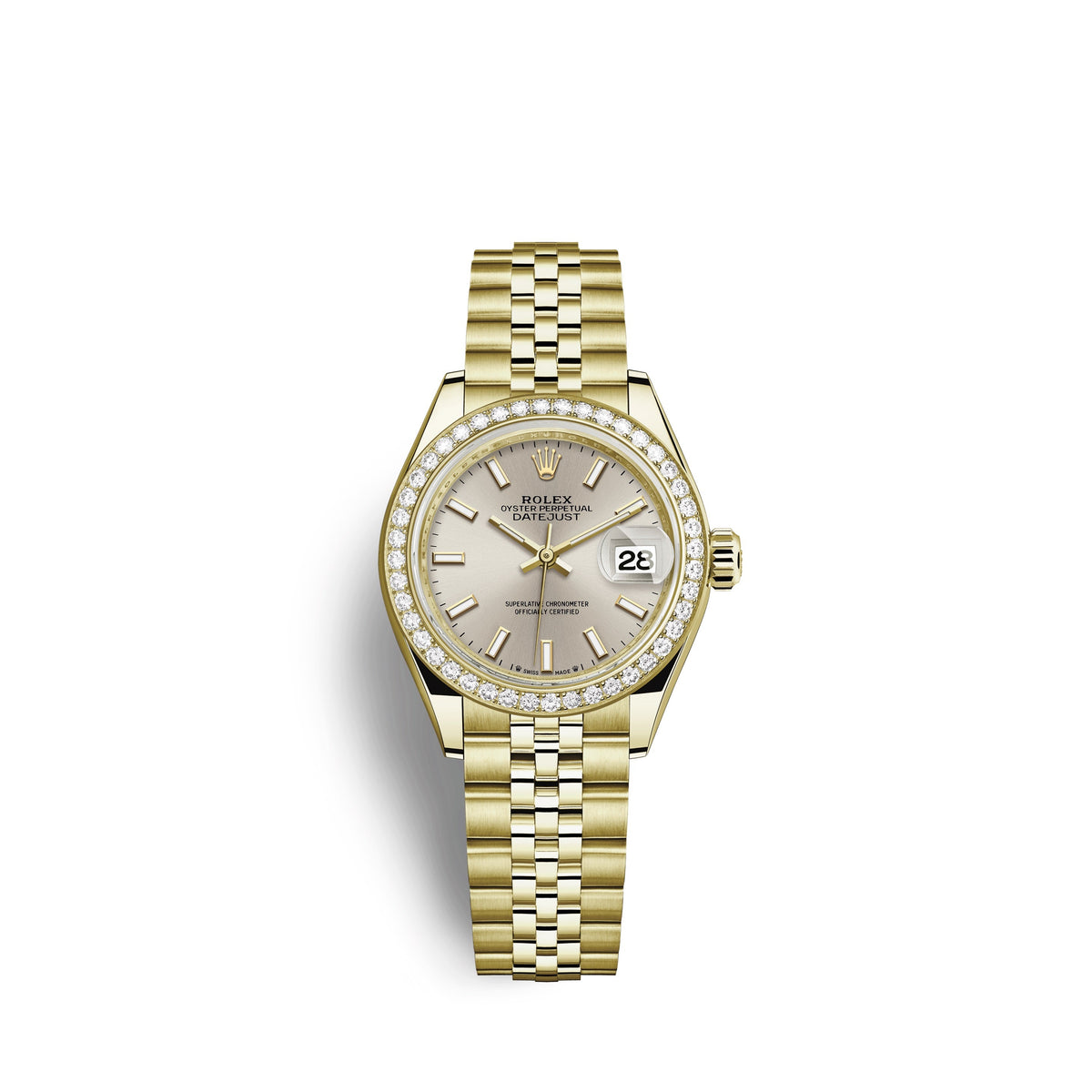 wrist watch Lady-Datejust 28, 18kt Yellow Gold and diamonds, Ref# 279138RBR-0012 watch