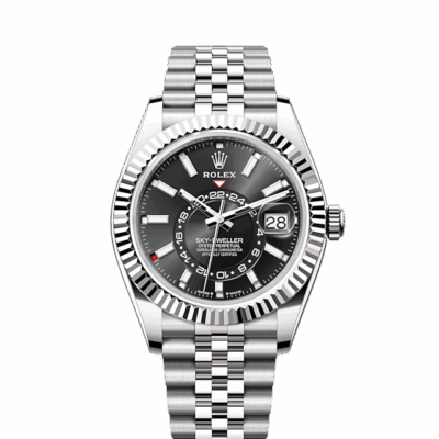 wrist watch Sky-Dweller, 42mm, Oystersteel and 18k White Gold, Black, Jubilee, Ref# 336934-0008 watch