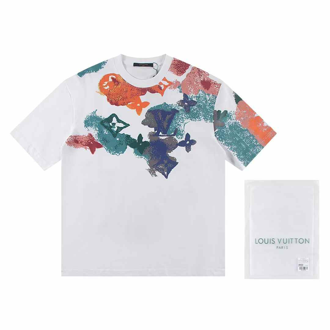 Ink splashing print t-shirt