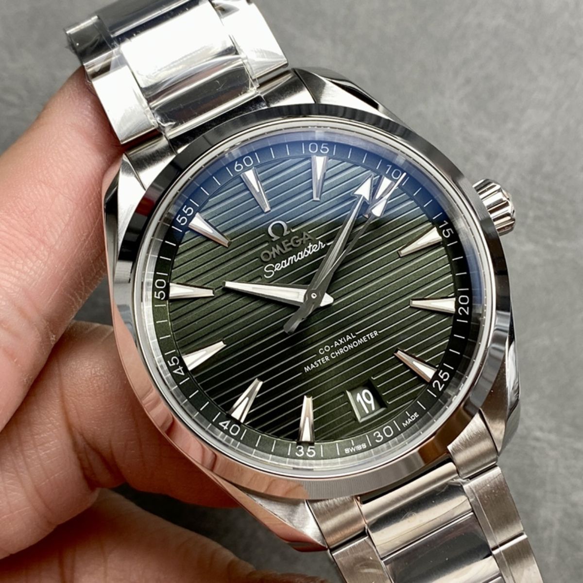 Celestial Aqua Sport 150M 41mm Steel On Steel Green Teak Dial 6503