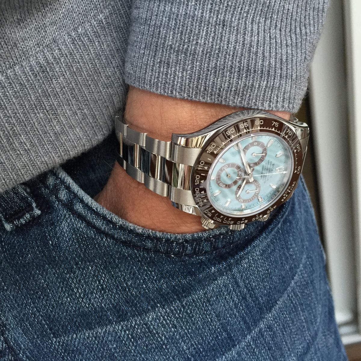 Regency Racing Chronograph 40 mm Timeless The tachymetric scale Bezel Ice blue Dial 126506 9778