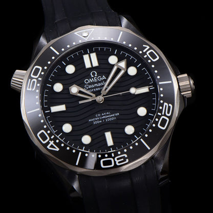 Celestial Seafarer Diver 300M 44mm Black Ceramic On Rubber Strap Black Dial 6995