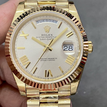 Regency Weekday 40 mm Weekday Fluted Bezel White Dial 228236 3433