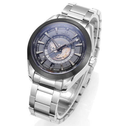 Celestial Aqua Sport Worldtimer 150M 43mm Steel On Steel Blue Dial 3692