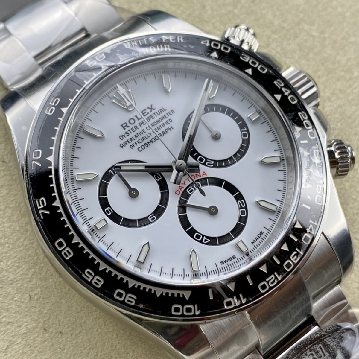 [Super Clone] Regency Racing Chronograph 40 mm Timelesssteel Ceramic Bezel Panda Dial 126500LN 4470