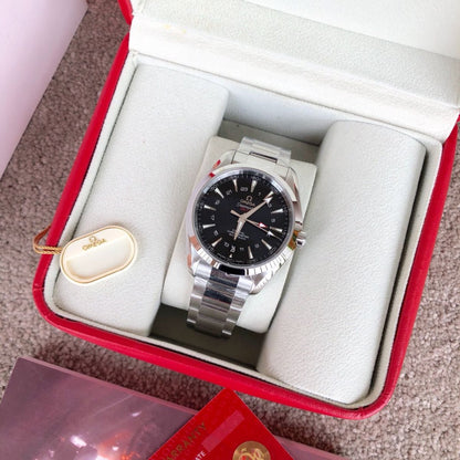 Celestial Aqua Sport 150M Traveller 43mm Steel On Steel Black Dial 7163