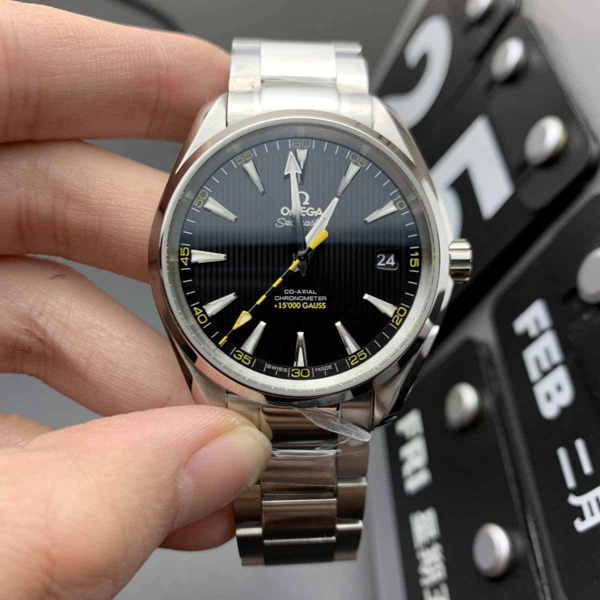 Celestial Aqua Sport 150M 42mm Steel On Steel Black Dial 2095