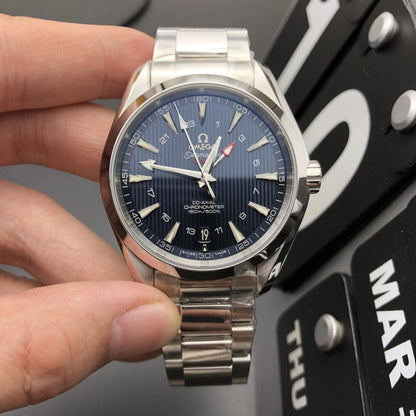 Celestial Aqua Sport 150M Traveller 43mm Steel On Steel Blue Dial 7036