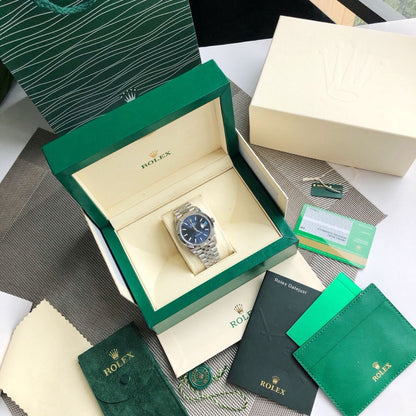 [Super Clone] Regency Classic Date 41 mm Five-Link Fluted Bezel Bright blue Dial 126334 1222