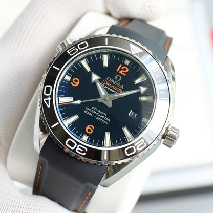 Celestial Ocean Diver 600M 42mm Steel On Rubber Strap Black Dial 7831