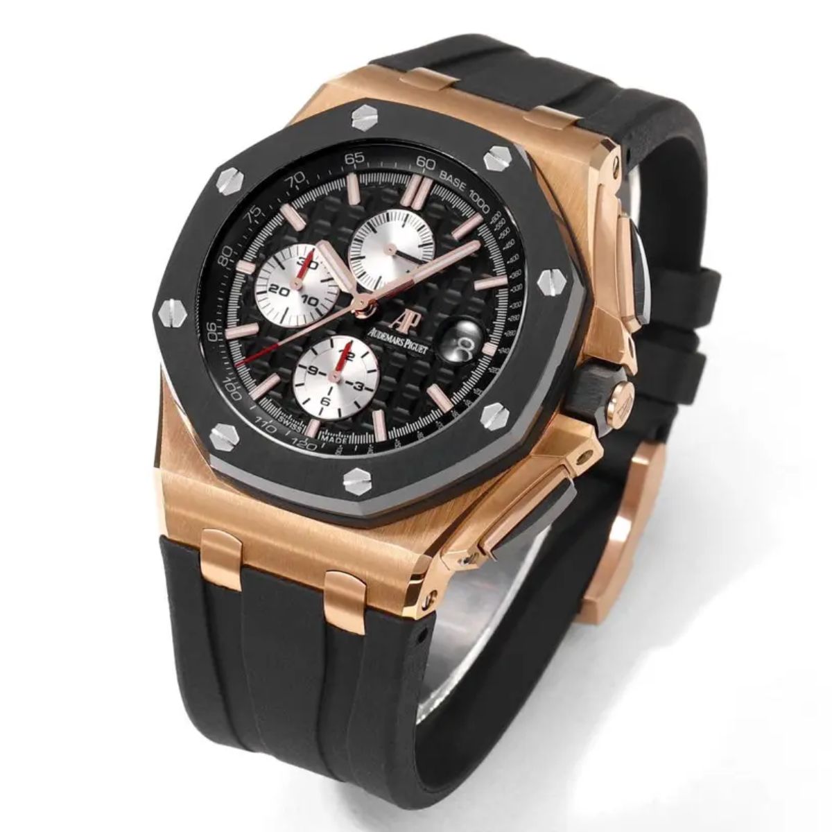 [Super Clone] Prestige Atelier Coastal Sport Chronograph 44mm Black Dial Rose Gold 8733