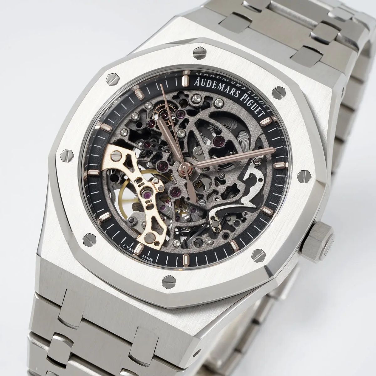 [Super Clone] Prestige Atelier Octagon Sport Double Balance Wheel Openworked 41mm Skeleton Dial Stainless Steel 3556