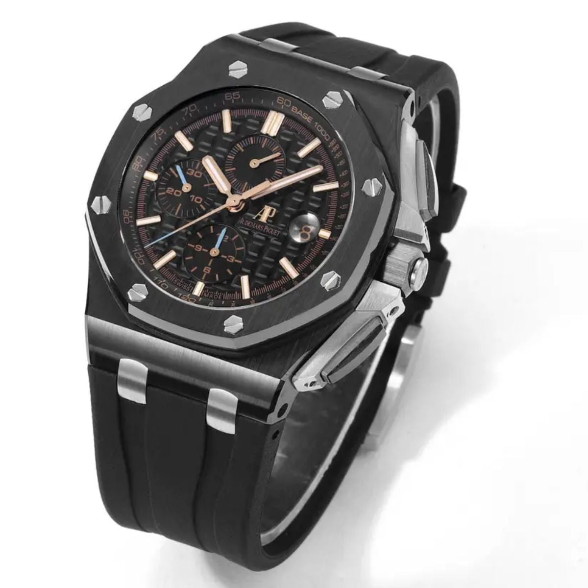 [Super Clone] Prestige Atelier Coastal Sport Chronograph 44mm Black Dial Black Ceramic 1869