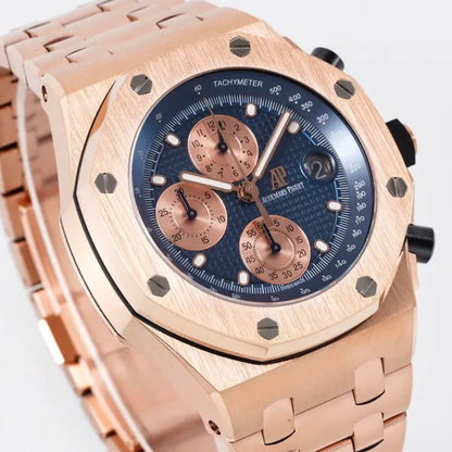 [Super Clone] Prestige Atelier Coastal Sport Chronograph 42mm Blue Dial Rose Gold 2694