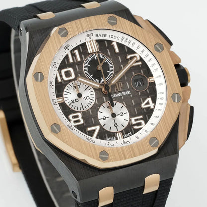 [Super Clone] Prestige Atelier Coastal Sport Chronograph 44mm Grey Dial Rose Gold Black Ceramic 7819