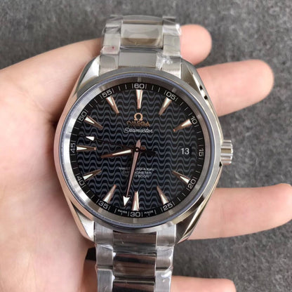 Celestial Aqua Sport 150M 41mm Steel On Steel Black Dial 8195