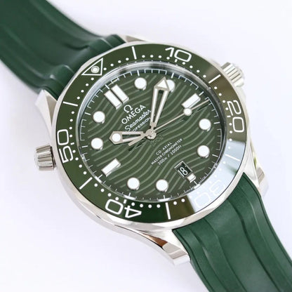 Celestial Seafarer Diver 300M 42mm Steel On Rubber Strap Green Dial 7823