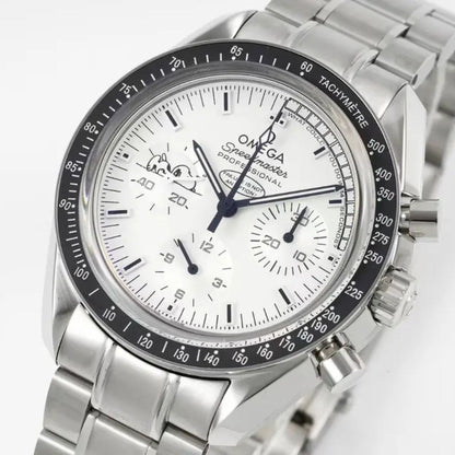 Celestial Moon Chronograph Professional 42mm Steel On Steel White Dial 6339
