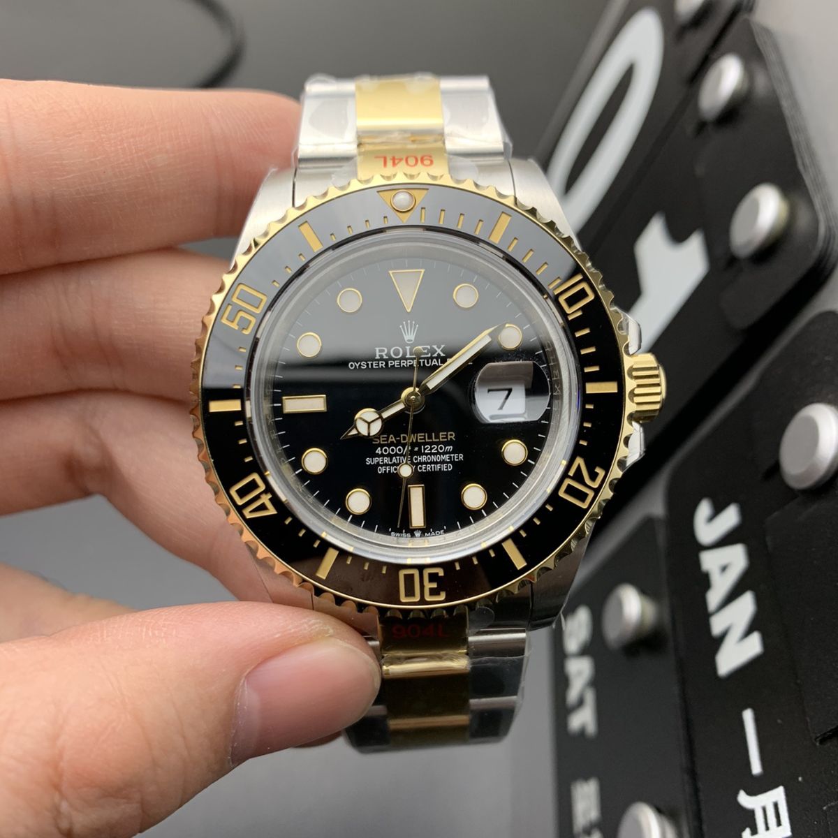 Regency Sea Dual Time 43 mm Timeless Black ceramic Bezel Bright black Dial 126603 6654
