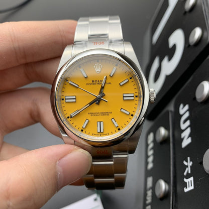 [Super Clone] Regency Timeless Perpetual 41 mm Timeless Trapeze Bezel Yellow Dial 6869