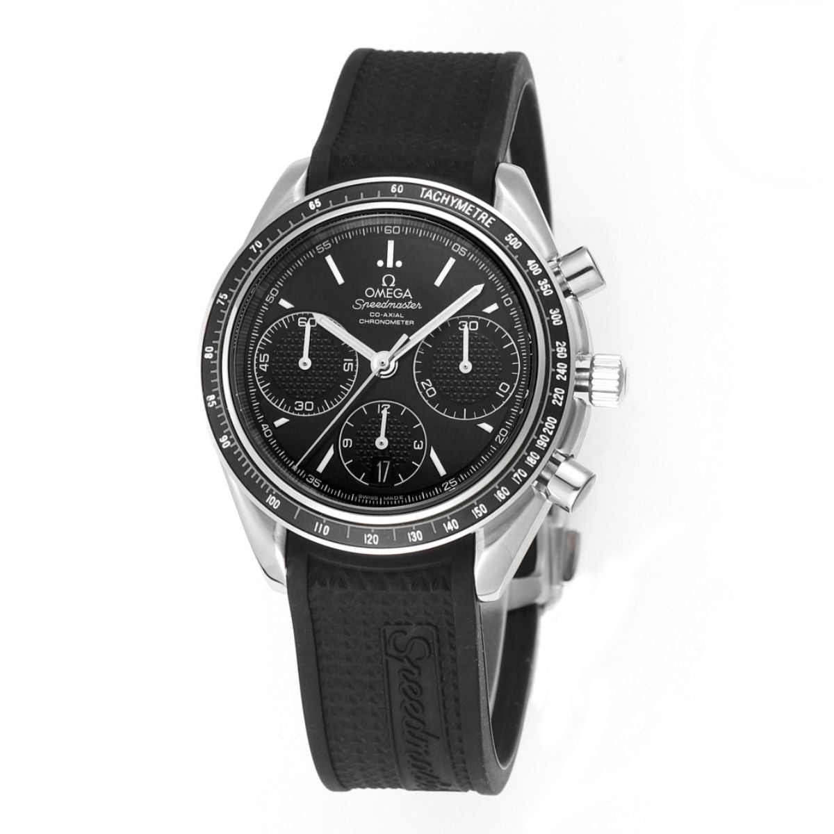 Celestial Racing Chronograph 40mm Steel On Rubber Strap Black Dial 7873