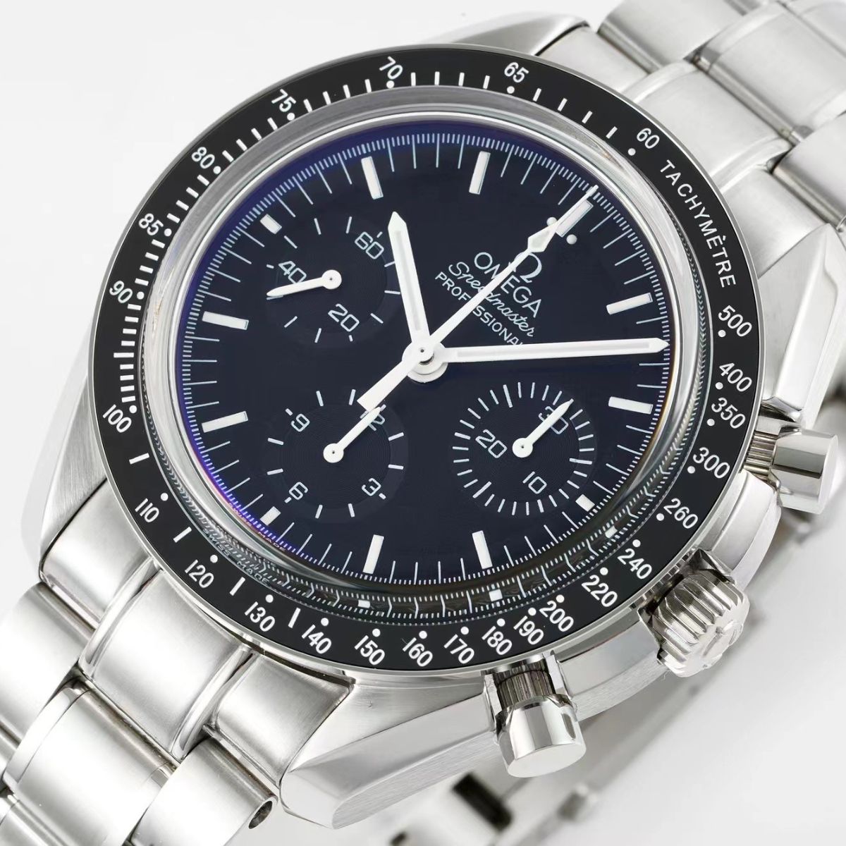 Celestial Moon Chronograph Professional 42mm Steel On Steel Blue Dial 6189