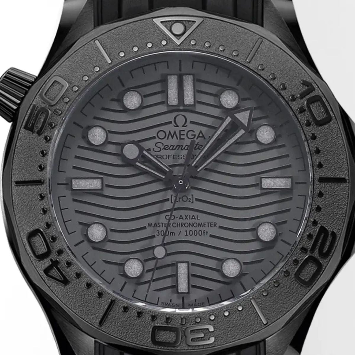 Celestial Seafarer Diver 300M 44mm Black Ceramic On Rubber Strap Black Dial 6039