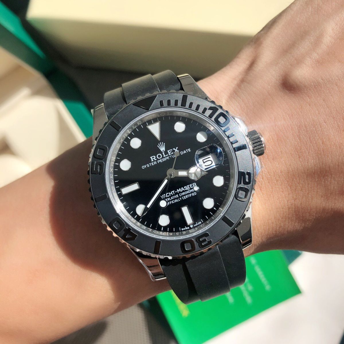 Regency Marine Master 42 mm Rubber Black ceramic Bezel Bright black Dial 226659 6195