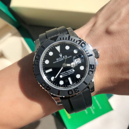 Regency Marine Master 42 mm Rubber Black ceramic Bezel Bright black Dial 226659 6195