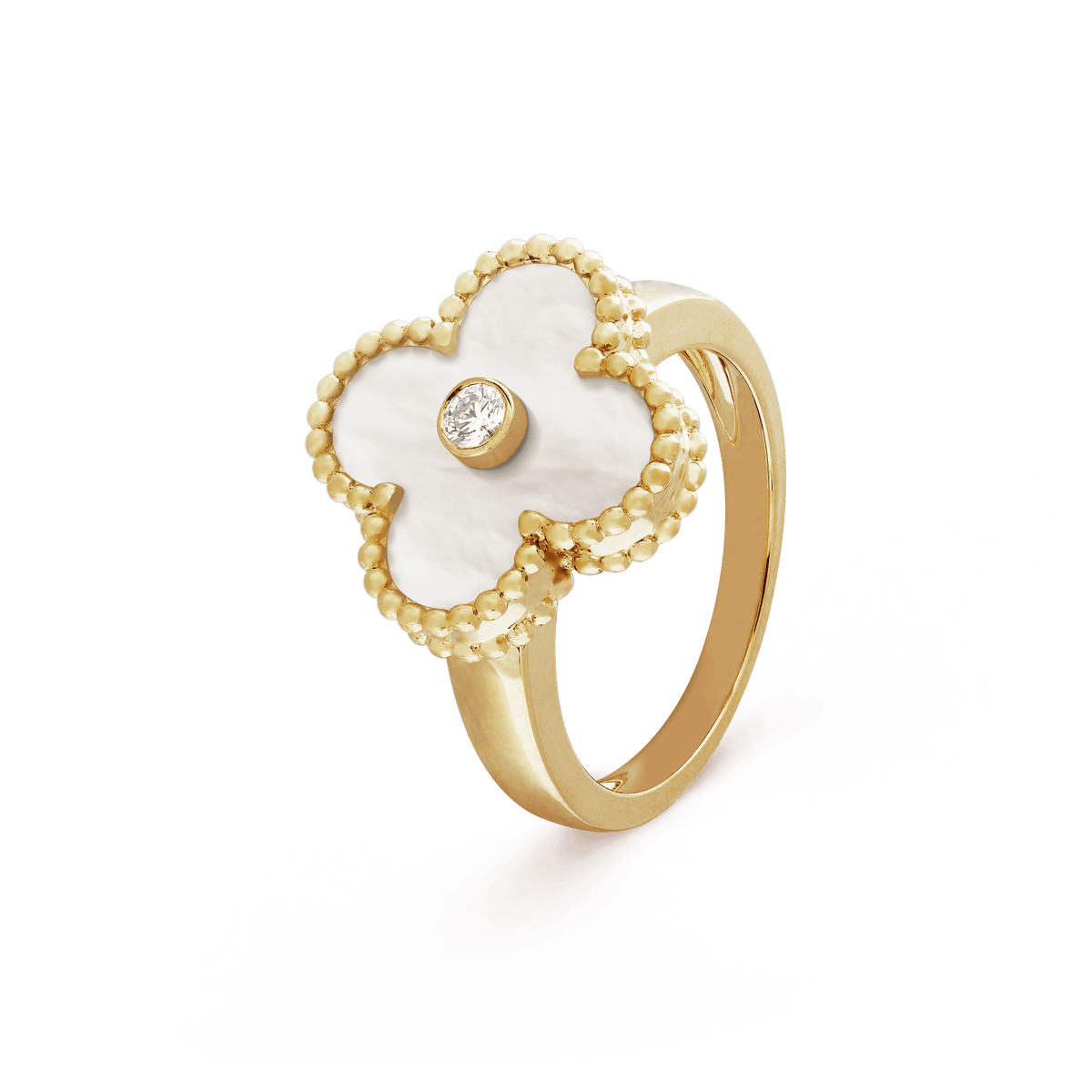 18K Celestial Vintage Alhambra Pearl Ring