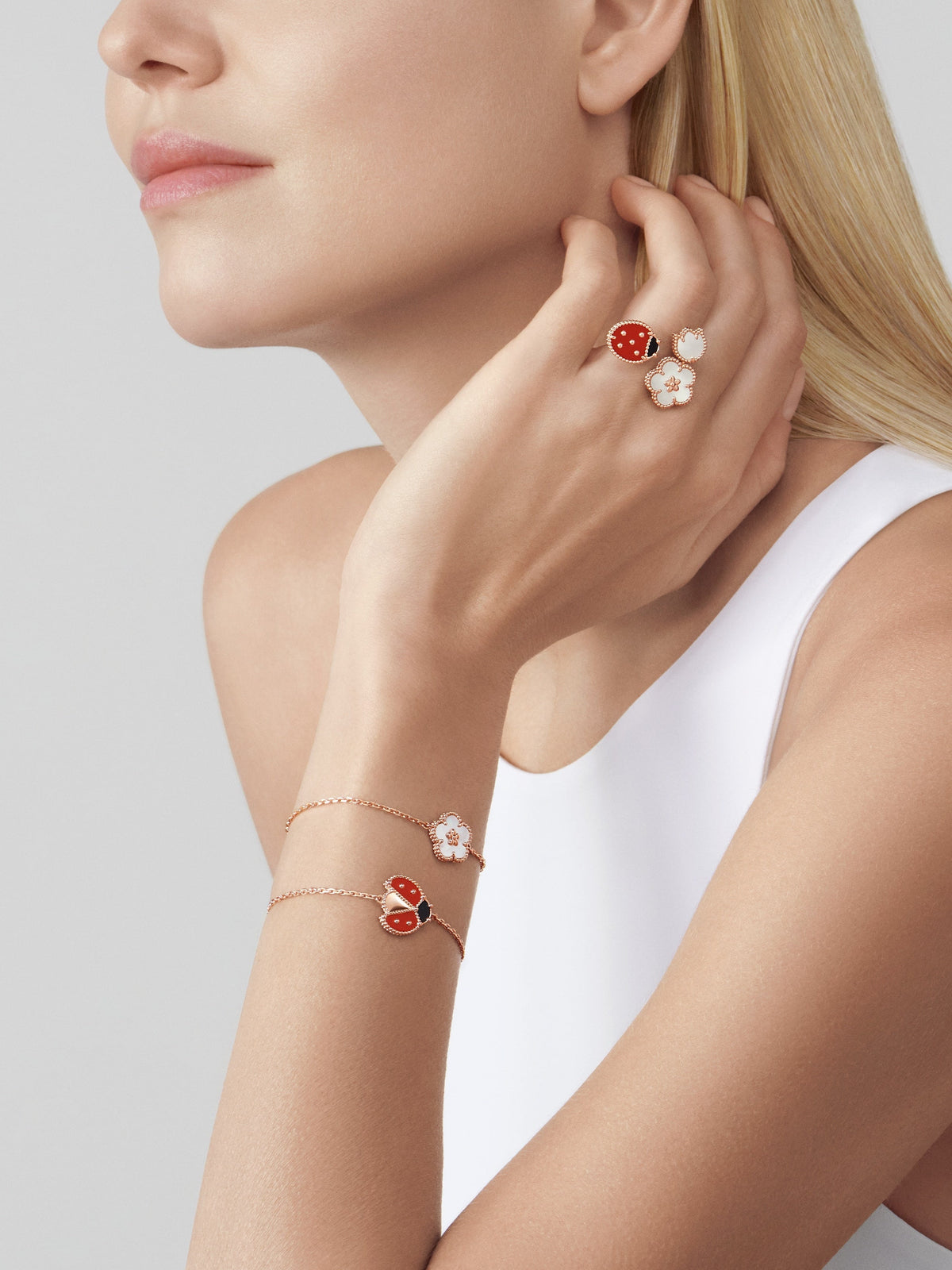 18K Celestial Lucky Spring Plum Blossom Bracelet