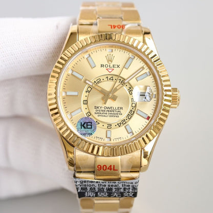 Regency Dual Time 42 mm Timeless Fluted Bezel Champagne colour Dial 336938 5142
