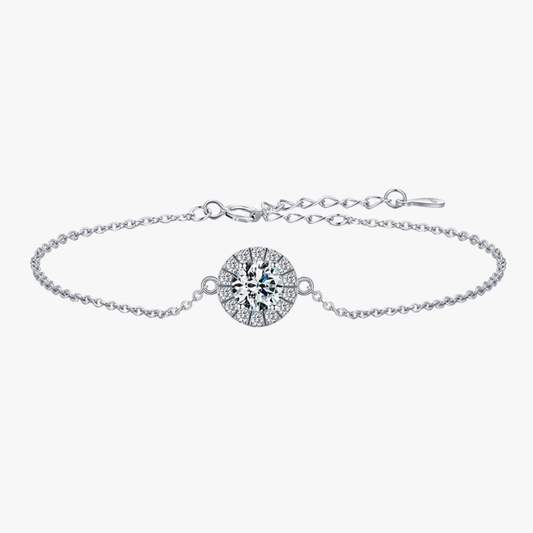 Elegant Clear CZ Charm Bracelet