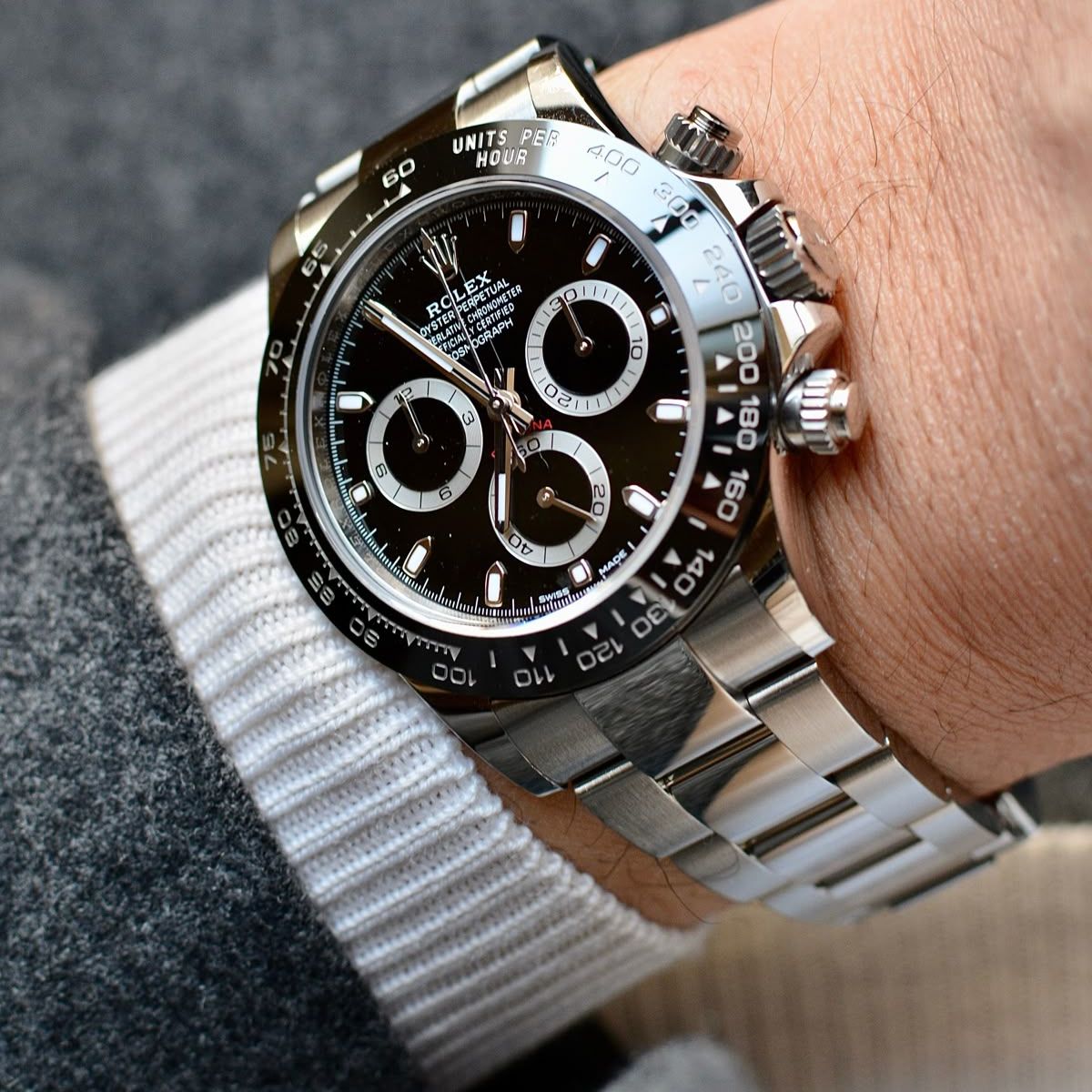 [Super Clone] Regency Racing Chronograph 40 mm Timelesssteel Ceramic Bezel Panda Dial 126500LN 7851