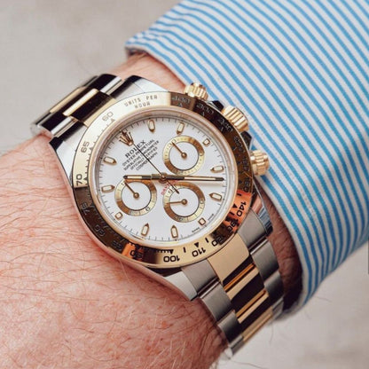 Regency Racing Chronograph 40 mm Timeless Yellow Bezel White golden counter rings Dial 126503 9991