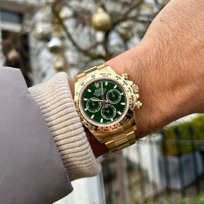 Regency Racing Chronograph 40 mm Timeless Yellow Bezel Bright green Dial 4698