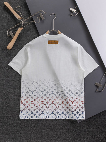 Gradient foam printing t-shirt