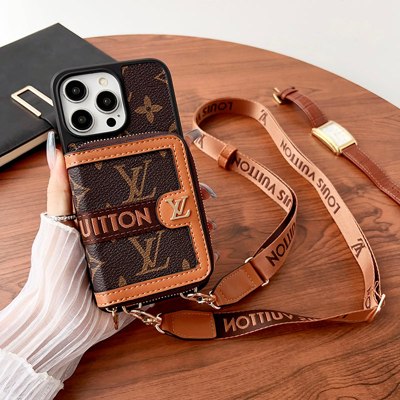 Lou GG Card Holder Chain iPhone Case