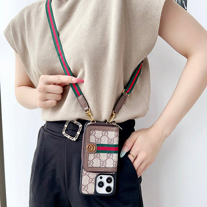 Lou GG Card Holder Chain iPhone Case