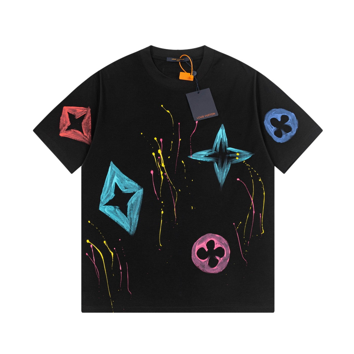 Colorful handmade graffiti t-shirt