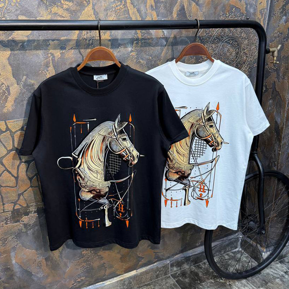 Personalized Horse Print Short Sleeve T-Shirt