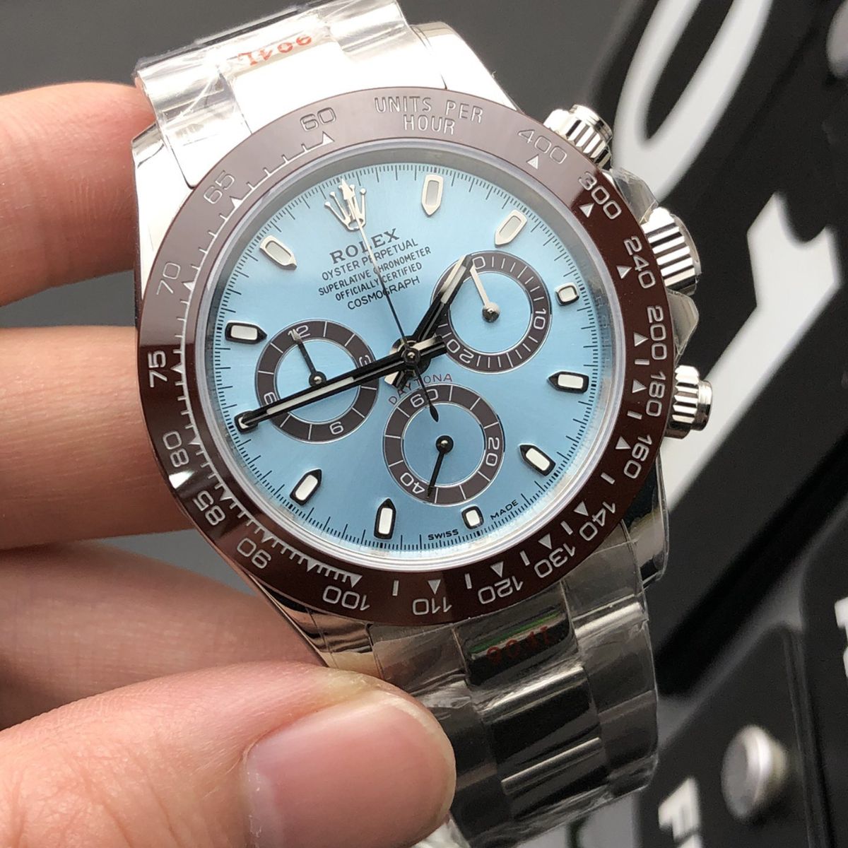 Regency Racing Chronograph 40 mm Timeless The tachymetric scale Bezel Ice blue Dial 126506 9778